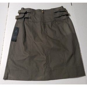 New w/ Defects Marc by Marc Jacobs Military Green Skirt Womens Size 8 Buckles